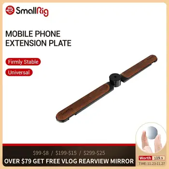 

SmallRig Foldable Extension Plate For Mobile Phone Head Vlogging Accessories With 1/4”-20 Threaded Holes/Cold Shoe Mount -2381