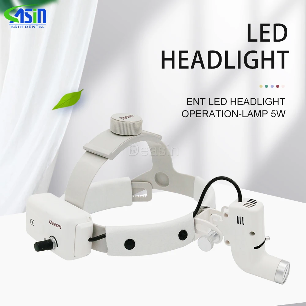 

5W ENT Dental LED Head Light Lamp for Binocular Loupes Brightness Spot Ajustable Dental Lab Headlamp Surgical Headlight