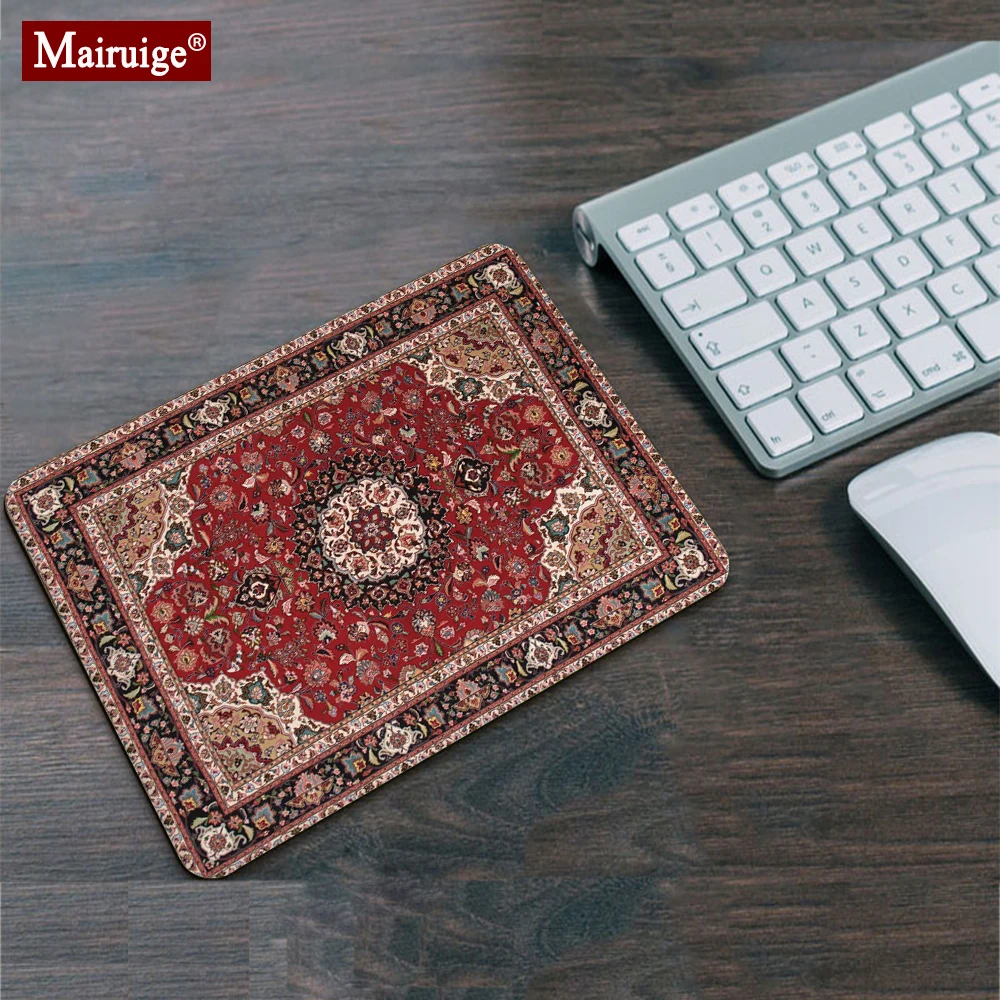 Mairuige Waterproof Persian Carpet Mouse Pad 22x18cm Gaming Desk Mat Mause Carpet DIY Custom