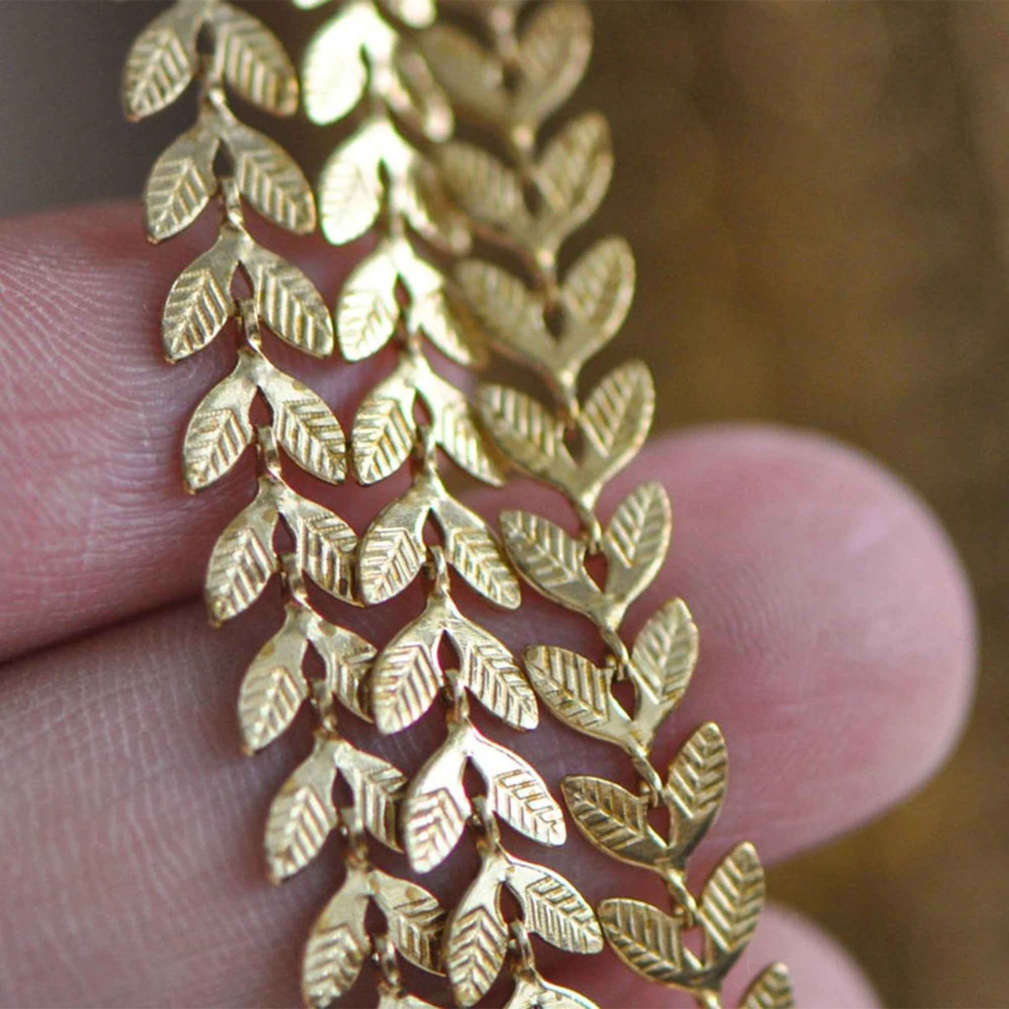 

Unplated Raw Brass Designer Chain 6.5mm, Two Sided Leaf Chevron Chains For Jewelry Making DIY Necklace (#LK-035)/ 1 Meter=3.3ft