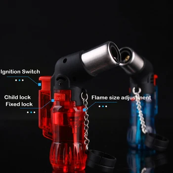 

Mini Butane Jet Torch Cigarette Windproof Lighter Random Color Plastic Fire Ignition Burner Christmas Halloween Gift