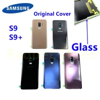 SAMSUNG-cristal trasero Original para SAMSUNG Galaxy S9, G960, S9 Plus, G965, cubierta trasera de batería, puerta S9 + Panel trasero, carcasa, marco de lente de cámara
