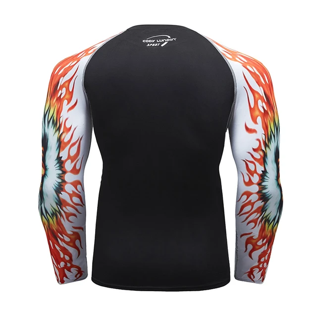 Long Sleeves Active Wear Men's Sports Tops Polyester & Spandex