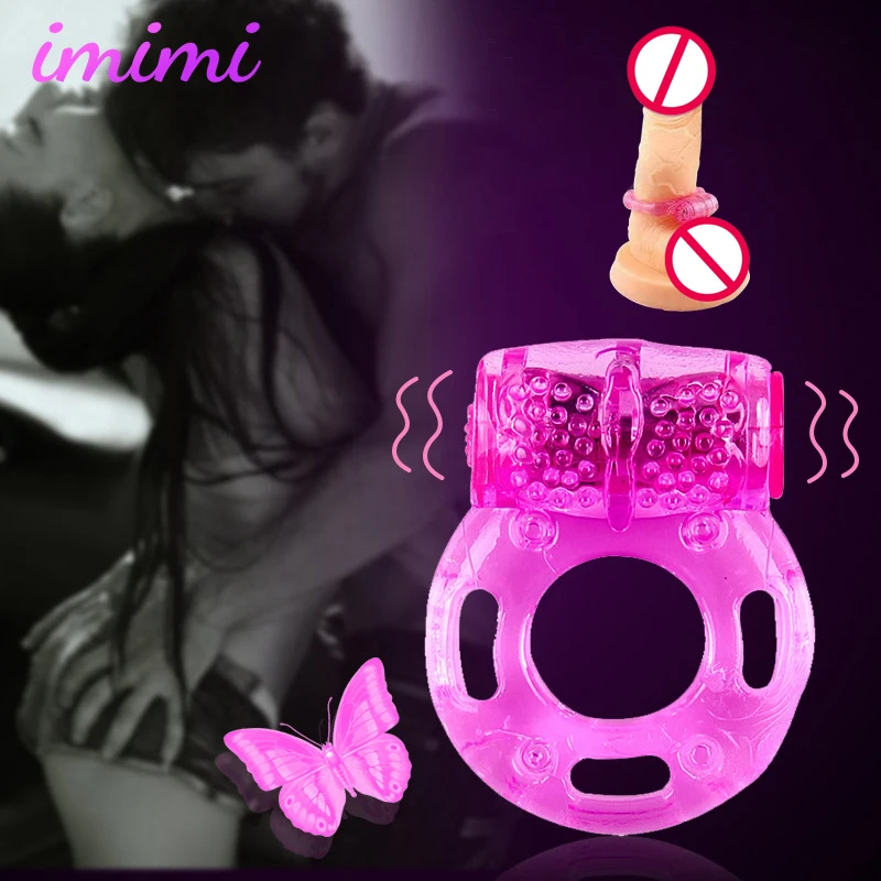 Mini Vibrator Male Rings Delay Time Penis Enlarger Rings Erotic Sex Toys for Men Prostate Massager Chastity Device Vibrators