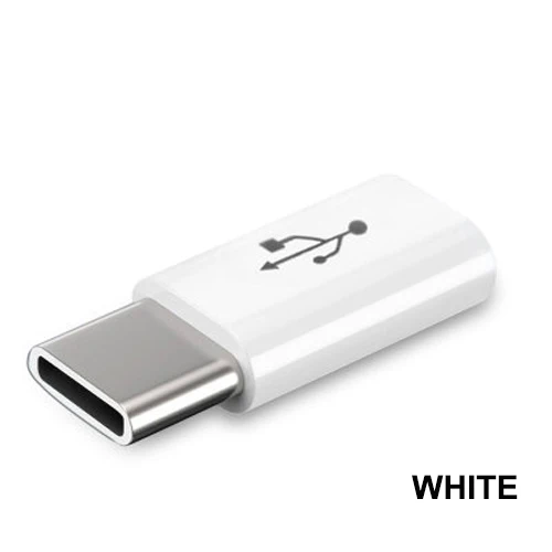 White PUJIMAX адаптер Micro Usb штекер type-c Micro usb конвертер typec адаптер для huawei Macbook Oneplus Xiaomi зарядное устройство - Цвет: White