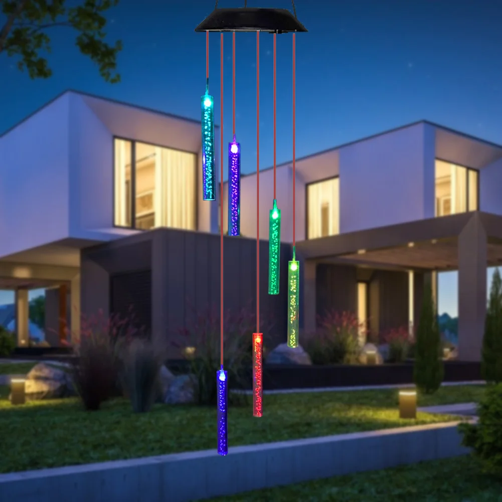 LED Solar Wind Chime Light Ball Style Outdoor Waterproof Garden Garland Hanging Lights Christmas Holiday Lamp Decor | Лампы и