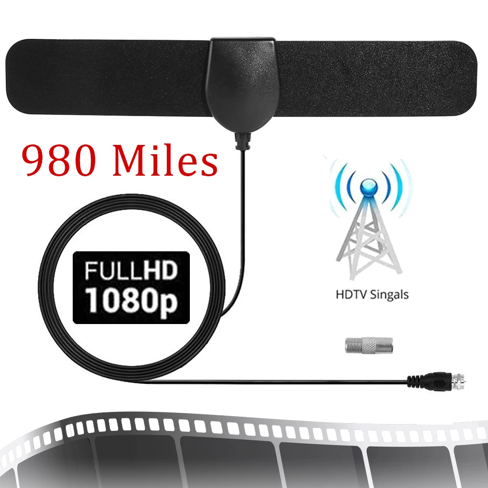 

1080P High Gain 20 dBi 980 miles range HDTV Indoor TV Antenna DVB-T2 Digital Amplifier Aerial Indoor Digital TV-Antenna
