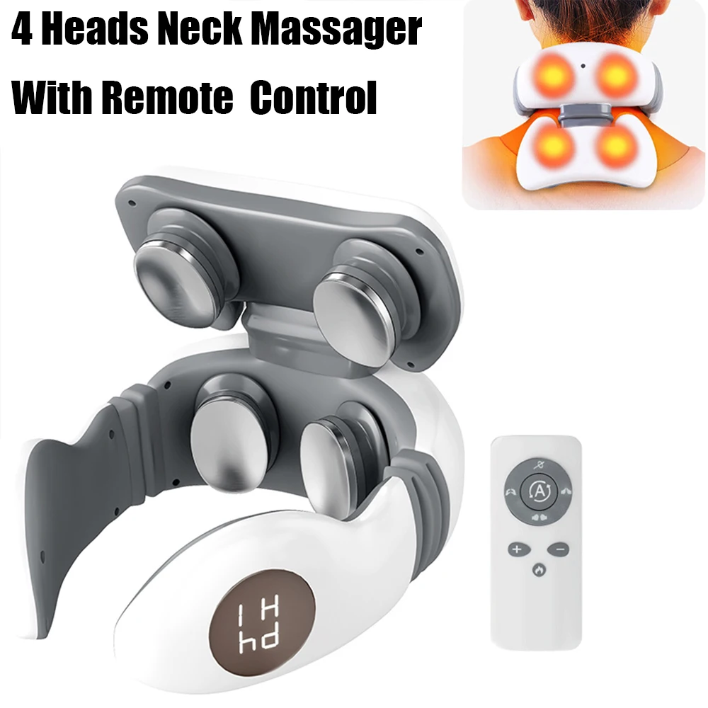 Smart Neck and Shoulder Massager Electric Magnetic Pulse Cervical Massage Heating Relief PainTool  Health Care Massager For Neck