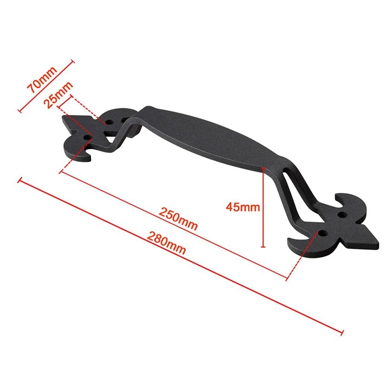 2 шт., 11 дюймов, раздвижные дверные ручки сарая, винтажный сверхмощный выдвижной набор для ворот, кухонной мебели, шкафа, шкафа, ящика, винты, Inclu