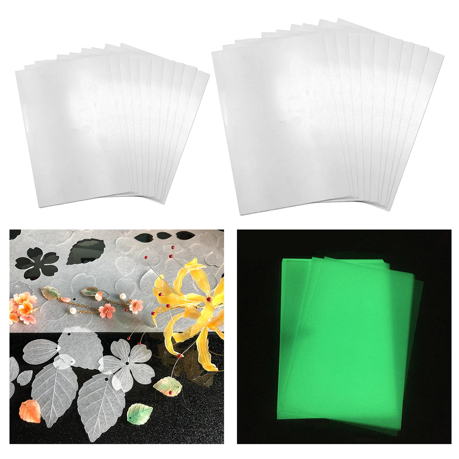 10pcs Clear  Shrink Paper Sheets for DIY Drawing Crafts Jewelry Making