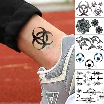 

Waterproof Temporary Tattoo Sticker Chemical Safety Warning Sign Fake Tatto Hand Arm Foot Flash Tatoo for Kid Girl Men Women