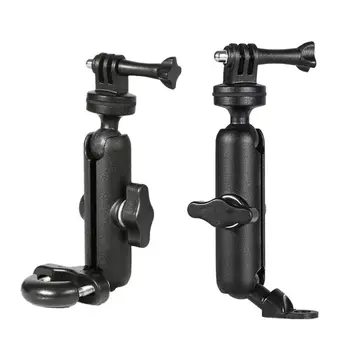 

Motorcycle Bike Camera Holder Handlebar Rearview Mirror Mount Bracket 1/4 Metal Stand for Go-Pro Hero8/7/6/5/4/3+ Action Cameras
