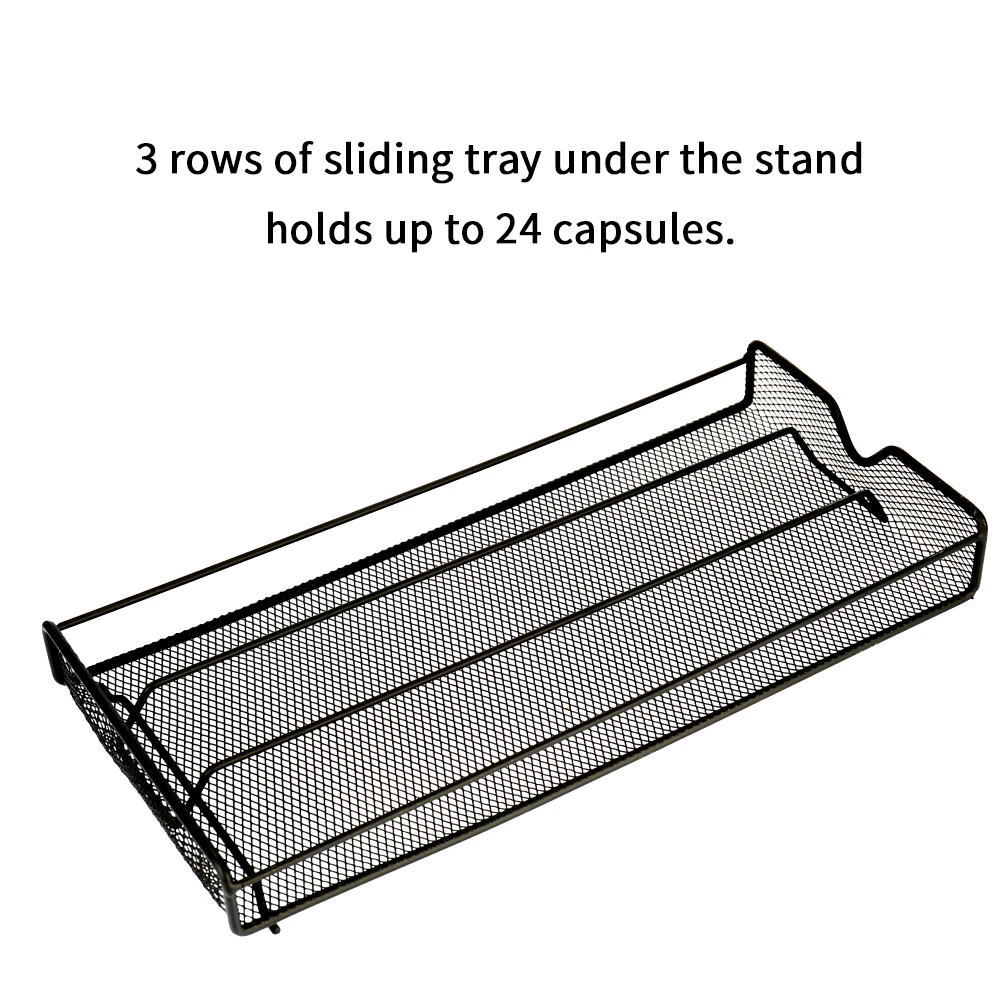 

Hot 24 Capsule/40 Capsule Coffee Pod Holder Tower Stand Storage Rack Metal Table Bedroom Living Room Shelve Drawer Storage Rack