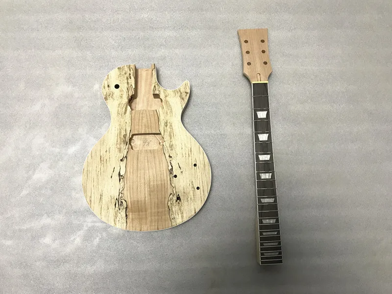 Aiersi незавершенный lp Набор гитар из твердого красного дерева корпус DIY LP
