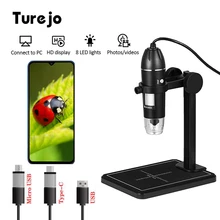 

1600X Digital Microscope Camera 8 LED 2MP Portable USB Electronic Microscope For Soldering LED Magnifier For Cell Phone Repair