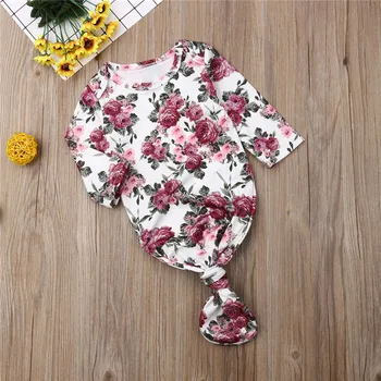 

Blanket Swaddle Autumn Long Sleeve O-Neck Floral Wrap Swaddling 0-12M 2019 Newborn Infant Toddler Baby Girl Boy Sleeping Bag