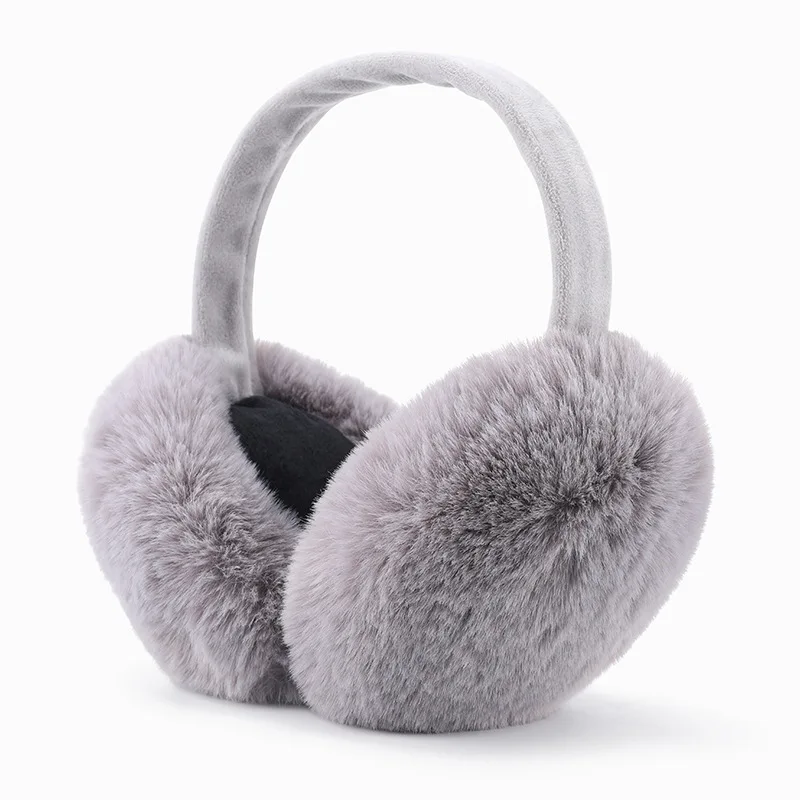 Women\'s Winter Plus Velvet Thickened Earmuffs Warm Plush Windproof Earmuffs Removable and Washable Foldable Fluffy Ear Warmers
