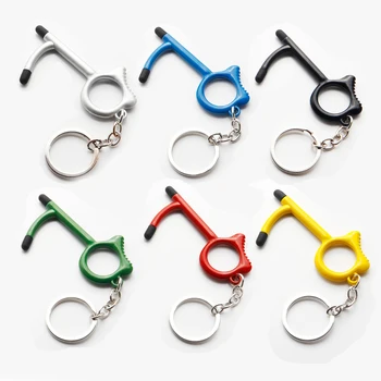 

10pcs/lot 2020 Quarantine Safety Tool EDC Door Opener Hygiene Hand Stylus Anti-touch Door Handle Hook Multifunctional Key Chain