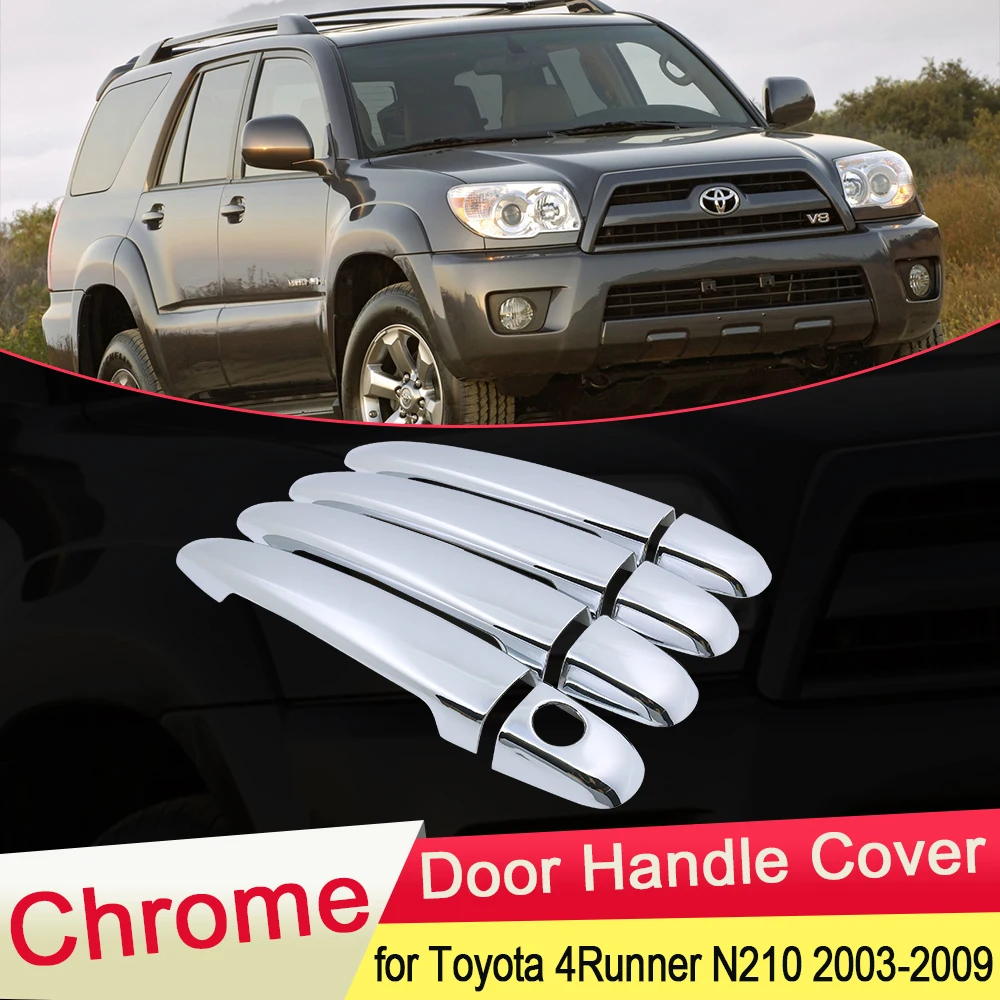 Хромированная крышка ручки двери для Toyota 4runner Hilux Surf N210 2003 2004 2005 2006 2007 2008 2009