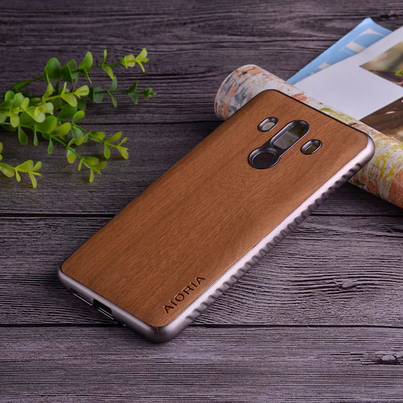 Чехол с деревянным дизайном для huawei mate 10 pro, Мягкий ТПУ силиконовый чехол rial& wood из искусственной кожи, чехлы для huawei mate 10 Lite - Цвет: Yellow