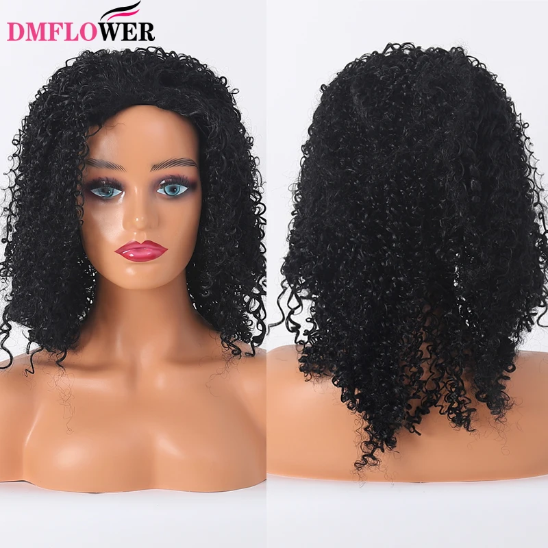 

African women small curly wigs, women's fashion long curly hair, mid-point long curly hair, small wavy, slightly curly long hair
