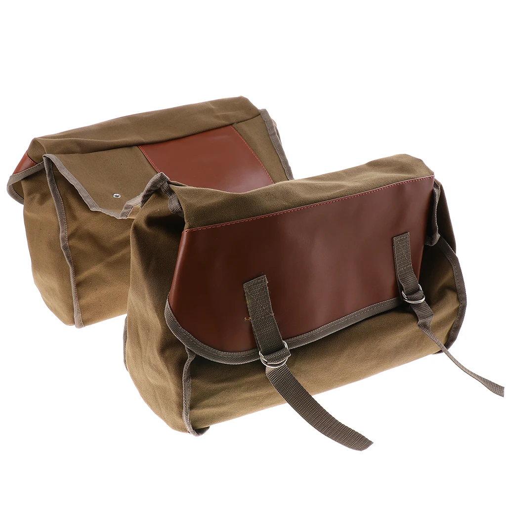 Double Panniers Mountain Road Bike Rack Trunk Bag Bicycle Rear Seat Saddlebags