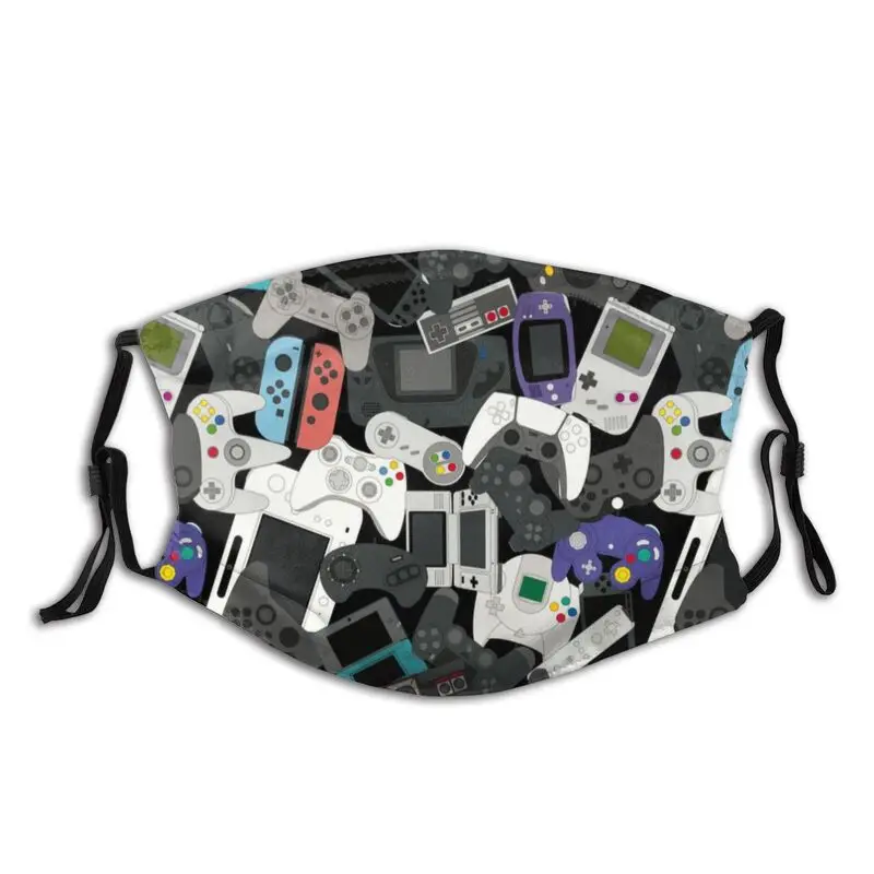 Gamer Gaming Controller Face Mask Dustproof Video Game Lover with Filters Protection Respirator Non-Disposable Mouth Muffle | Аксессуары