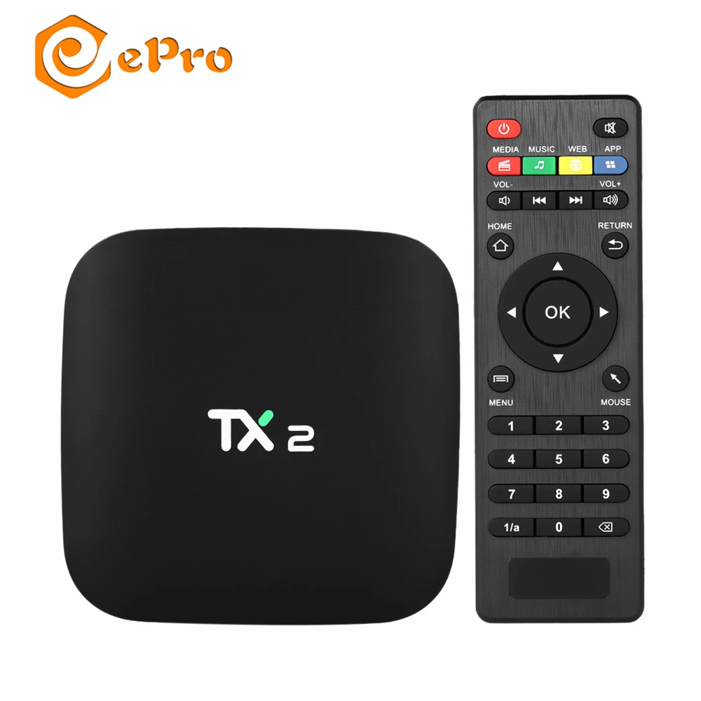 

TX2 R1 R2 TV Box Android 6.0 Rockchip RK3229 Penta Core 2GB RAM 16GB ROM 2.4G WiFi HD2.0 TX R2 H.265 100M Set Up Box TX2 R2