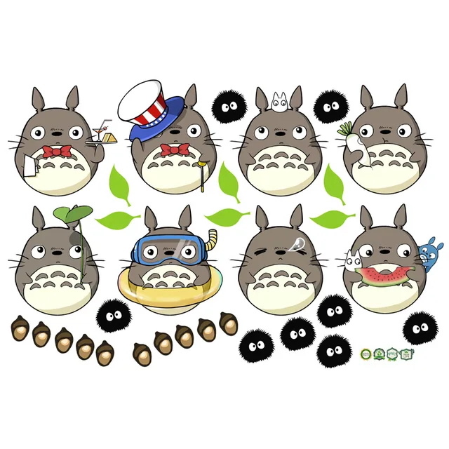 子供部屋用ウォールステッカー 宮崎駿のイラスト となりのトトロ 3d壁紙 家の装飾 Aliexpress ホーム ガーデン