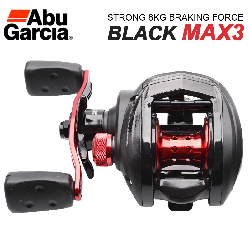 Best Product ABU GARCIA Baitcasting Fishing Reels BLACK MAX left/right 4+1 Gear Ratio 6.4:1 Max Drag 8kg Reel Fishing Wheels Coils saltwater