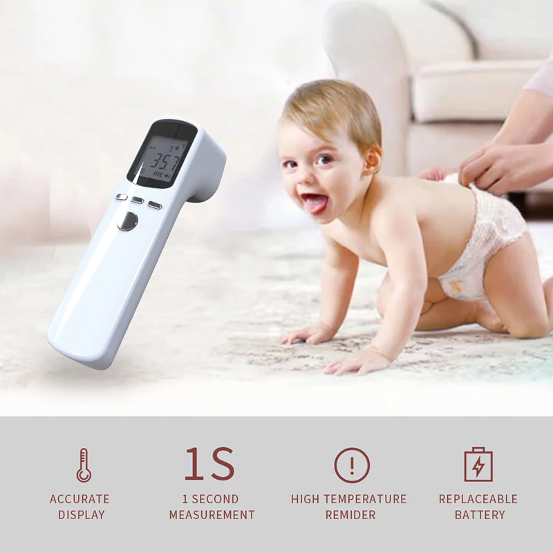 

Handheld Infrared Thermometer Forehead Body Temperature Meter Measuring Backlight for Baby Adult LHB99