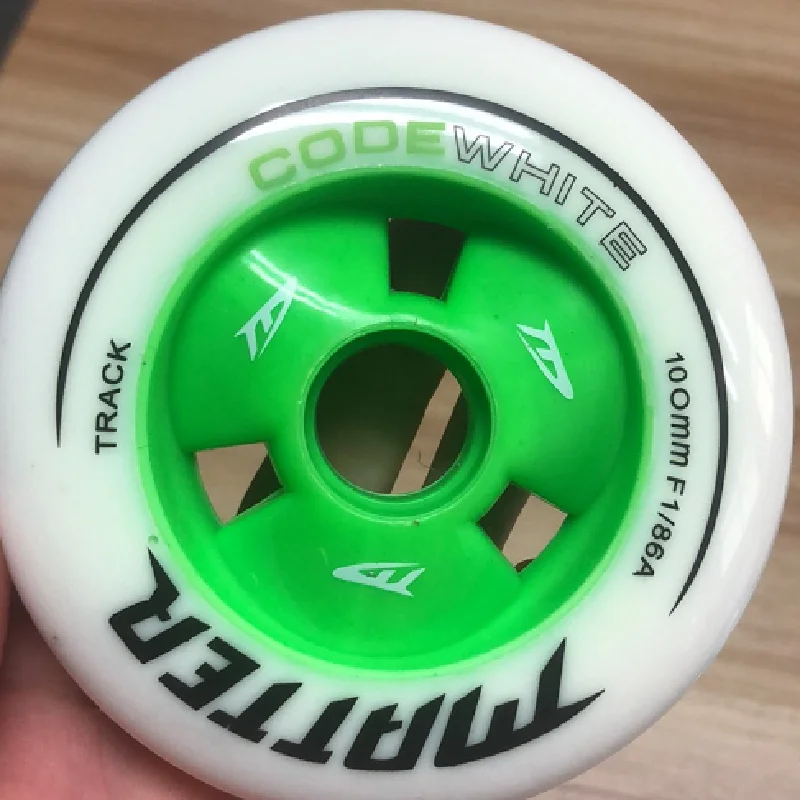 8 pieces MATTER CODE WHITE F1 110mm inline speed skates wheel for powerslide PS long lasting distance race roll tyre,roller skating wheels