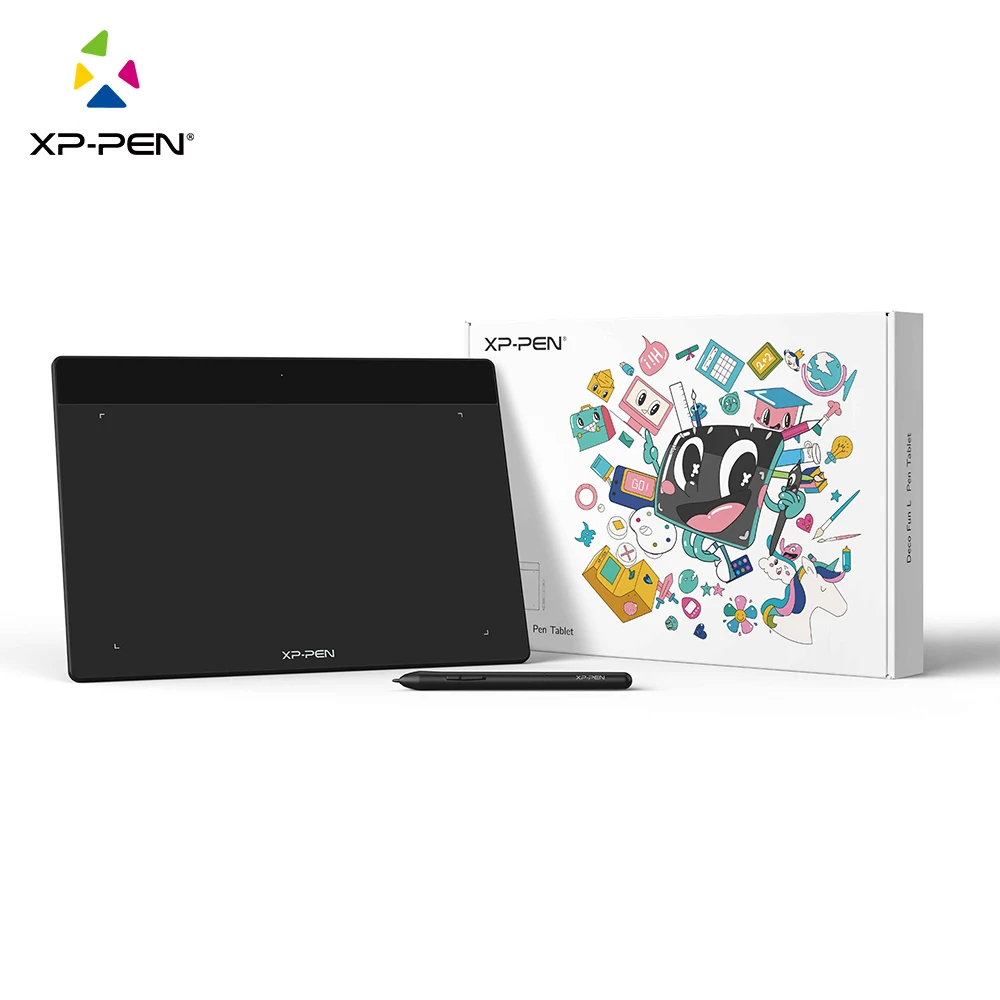 XP-Pen Deco Fun L Graphic Digital Tablet 10 inch for Drawing OSU Online Education Support Android Mac Linux Windows Chrome OS
