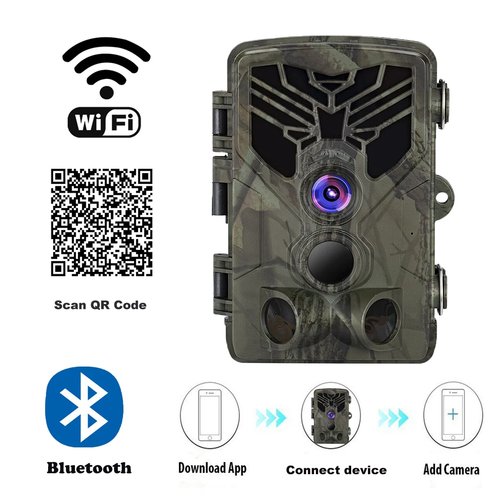 Live Show Trail Camera Wifi APP Bluetooth Control Live Stream Hunting Cameras WiFi830 24MP 1296P Night Vision Photo Traps hunting trail camera trail camera