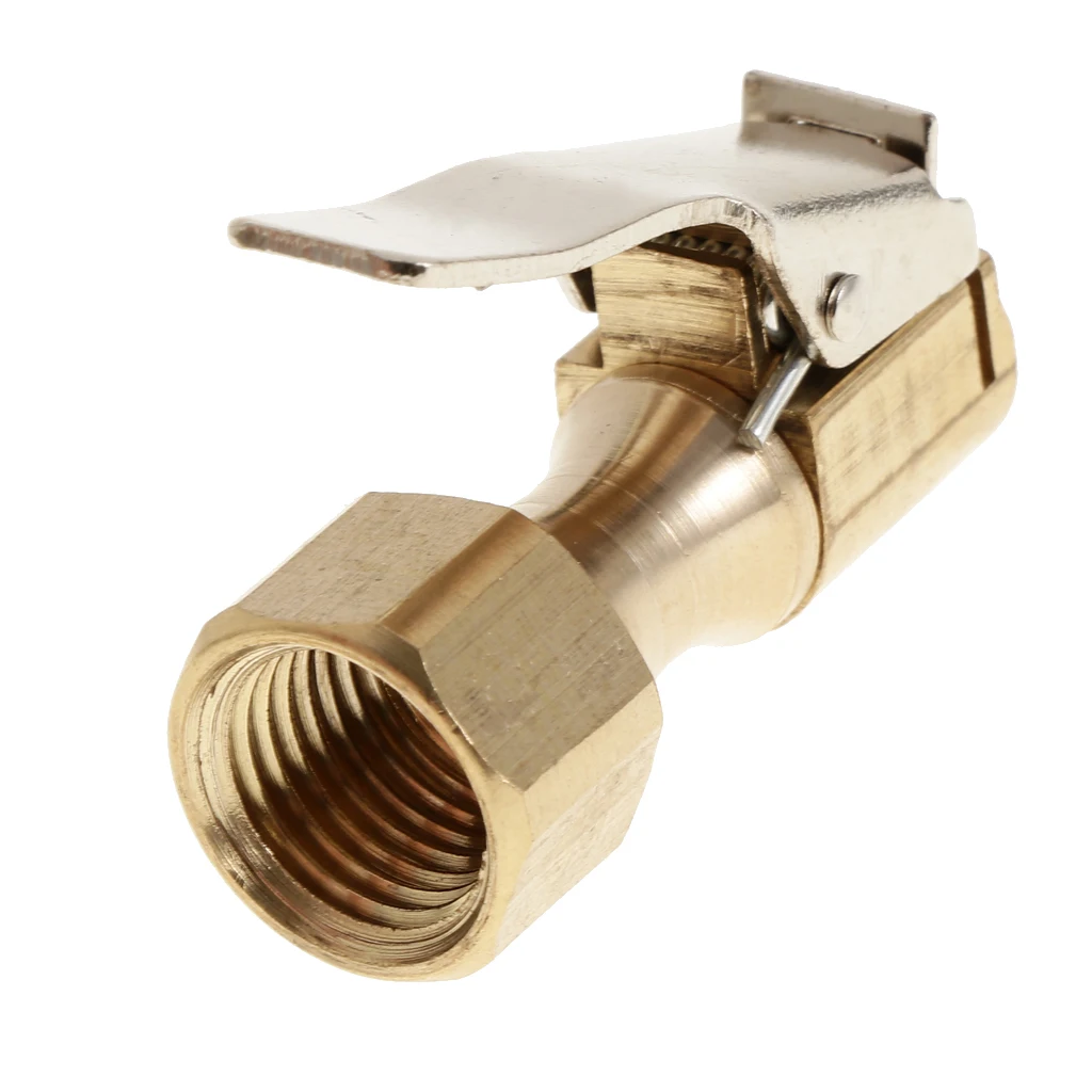 Pair 1/4 inch NPT Ball Foot Air Chuck w/ Clips, Truck Auto Car Tire Hose Tool,Clip-on Ball Foot Air Chuck, 1/4 Female Thread