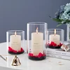 Dia 8cm Glass Candle Holders Cylinder Vases for Pillar Candle, Floating Candles Holders or Flower Vase Wedding Centerpieces 4