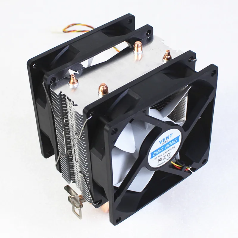 2 tubo cobre 3pin 90mm led ventiladores