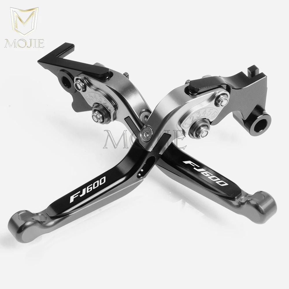 Аксессуары для мотоциклов CNC Алюминиевые Регулируемые Складные Выдвижные тормозные рычаги сцепления для YAMAHA FJ600 FJ 600 1984-1985 - Цвет: Titanium Black