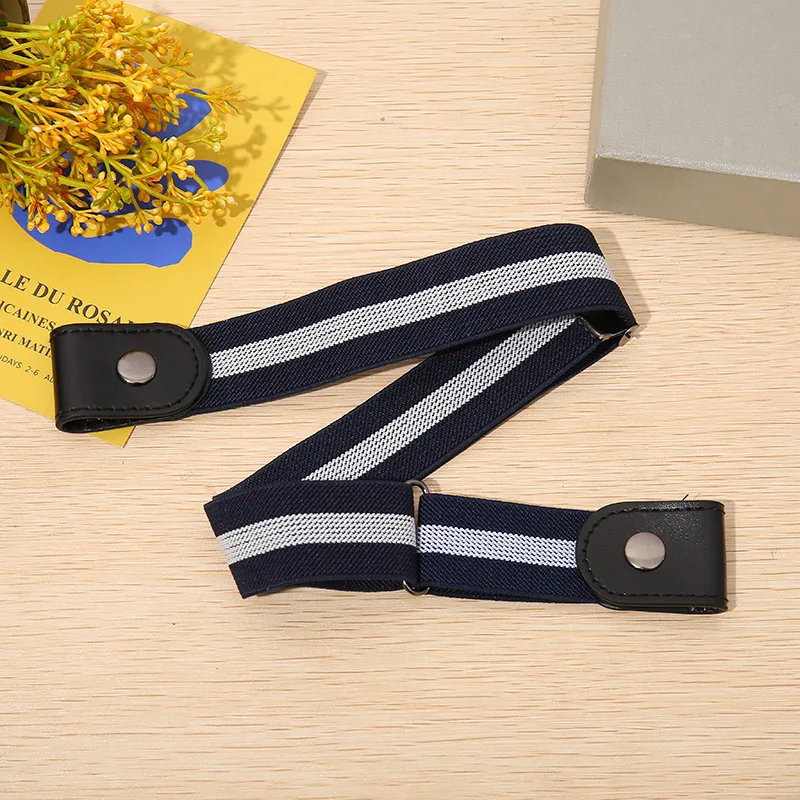 New men's and women's invisible belt without buckle seamless lazy belt wild elastic elastic jeans belt decoration ins wind mens fabric belts