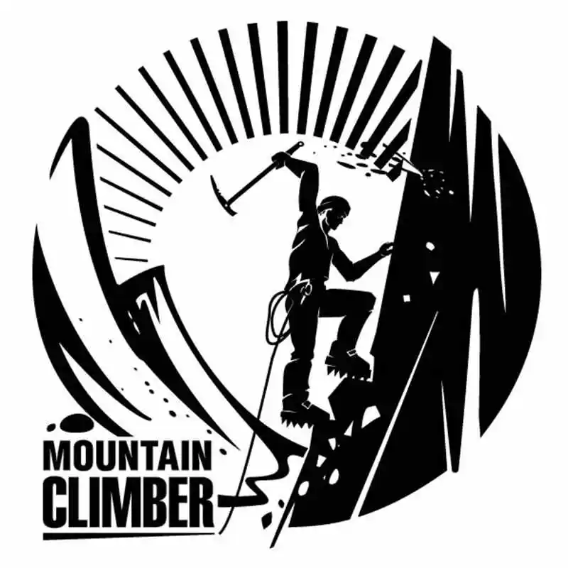 DCTAL Climbing Sticker Climber Decal Extreme Sports Posters Vinyl Wall Decal Parede Decor Mural Climbing Sticker