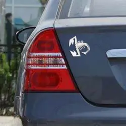 3D металлическая черная серебряная эмблема в форме скорпиона, значок, наклейка на дверь автомобиля, багажник, задний декор, автомобильная