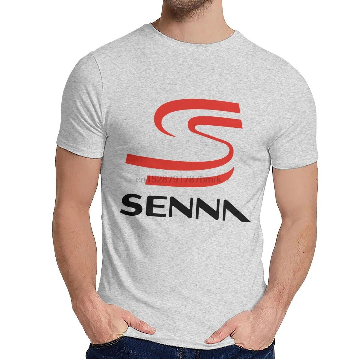 Мужская футболка для отдыха с логотипом Ayrton Senna тонкая новинка в стиле хип-хоп
