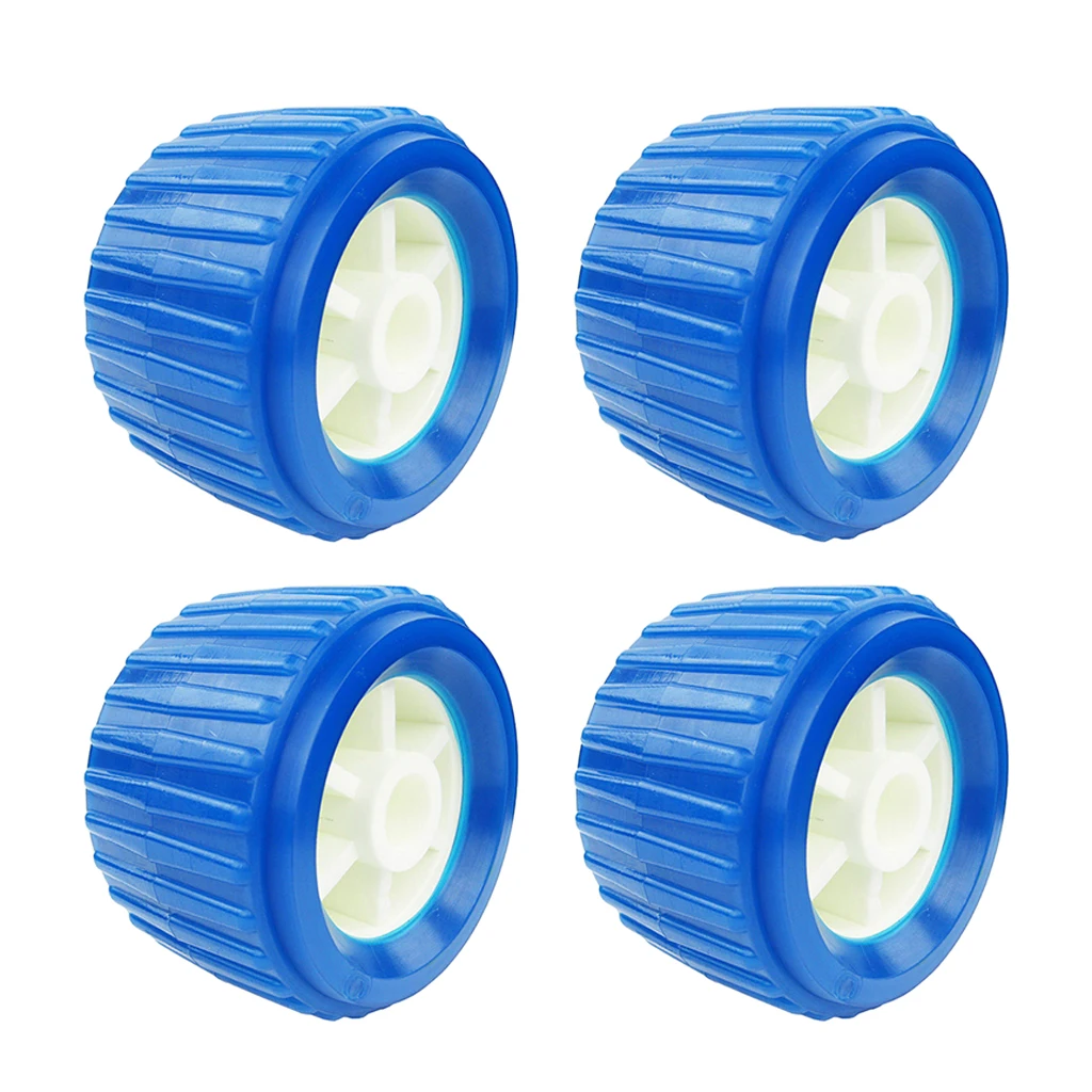 4x Boat Trailer Roller Inflatable Ribbed Wobble Roller 110x75x19mm New