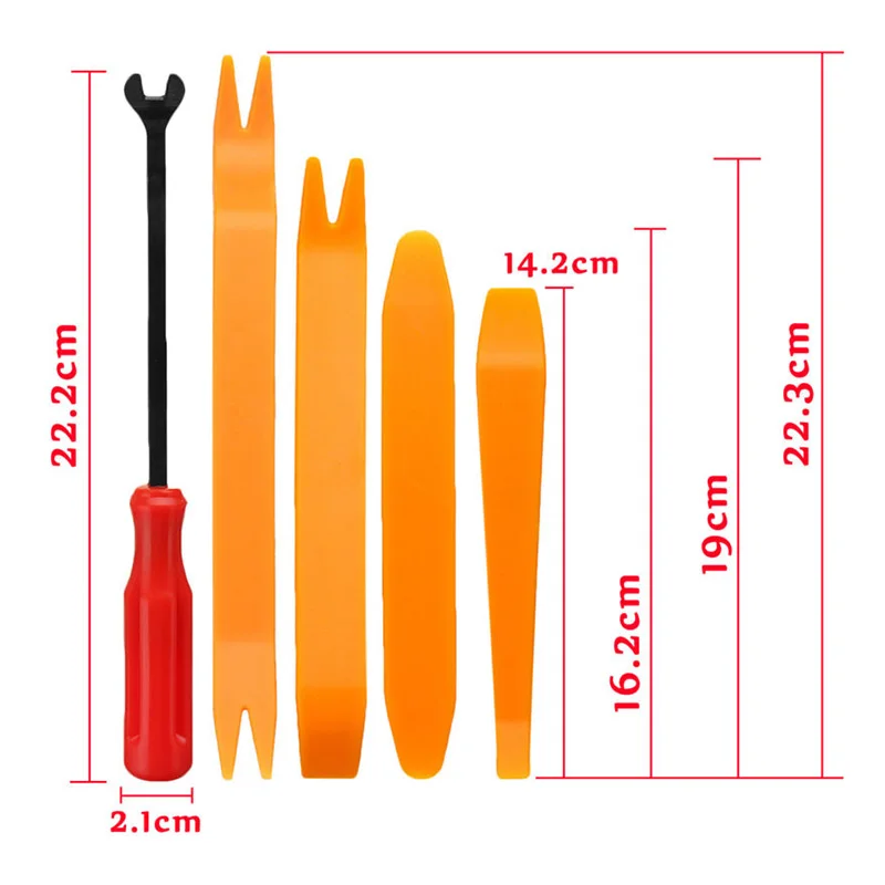 

Rivet Removal Fastener Tool 5pcs Clip Set Portable 6" Screwdriver Car Trim