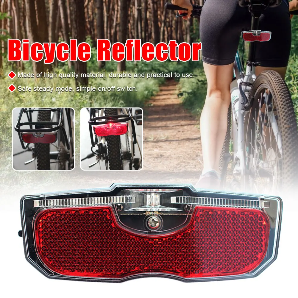 

Bicycle Rack Tail Safety Caution Warning Rear Reflector Bike Tail Light For Luggage Rack Aluminum Alloy Reflective Taillight