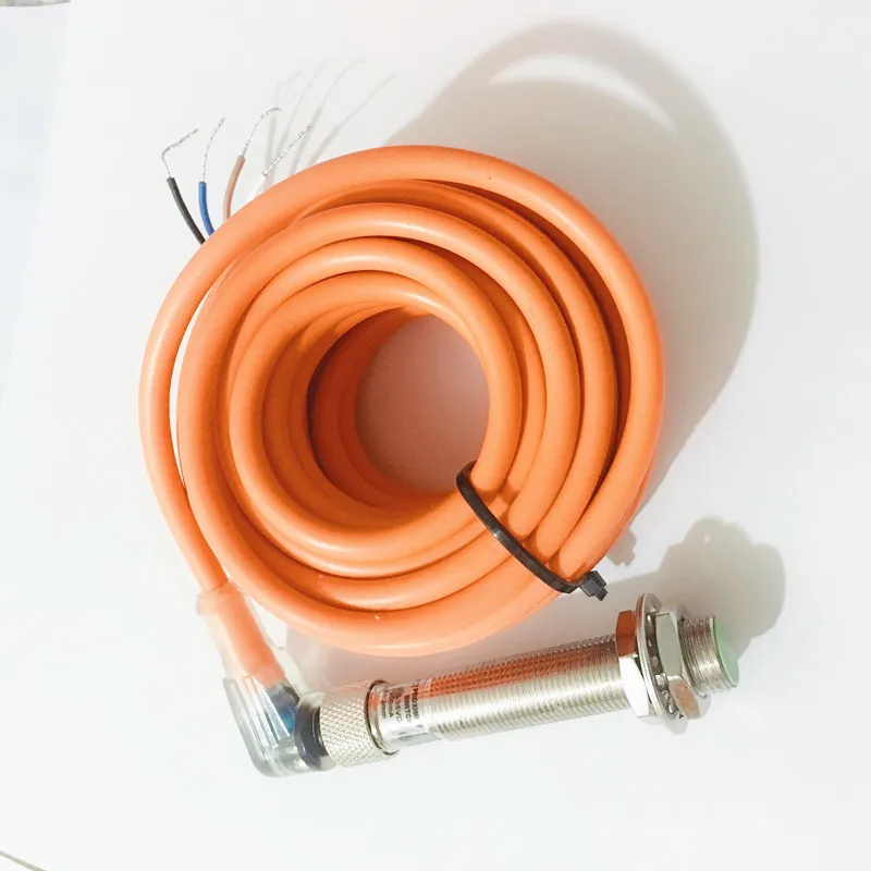 

M12 Flush/Non-flush Plug-in Proximity Switch 5m with Angle Plug with LED Indicator Connector Type Inductive Sensor DC AC