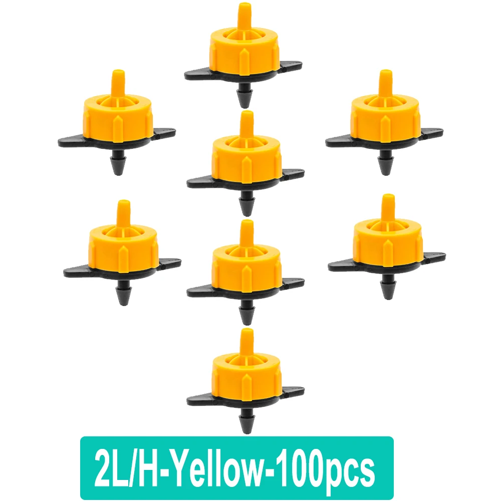 200-20pcs 2L/4L/8L/H Pressure Compensated Dripper Auto Micro Irrigation Watering System Fitting Irrigation Drop Drip Nozzle 