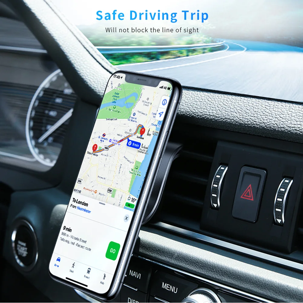 Магнитный автомобильный держатель для телефона Hands Free 360 градусов крепление на