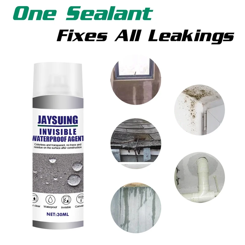 GTBL JAYSUING Sealant Spray Anti-Leaking Sealant Agent Plumbing Invisible Waterproof Agent Ceramic Tile Floor Wall Drop-5Pcs