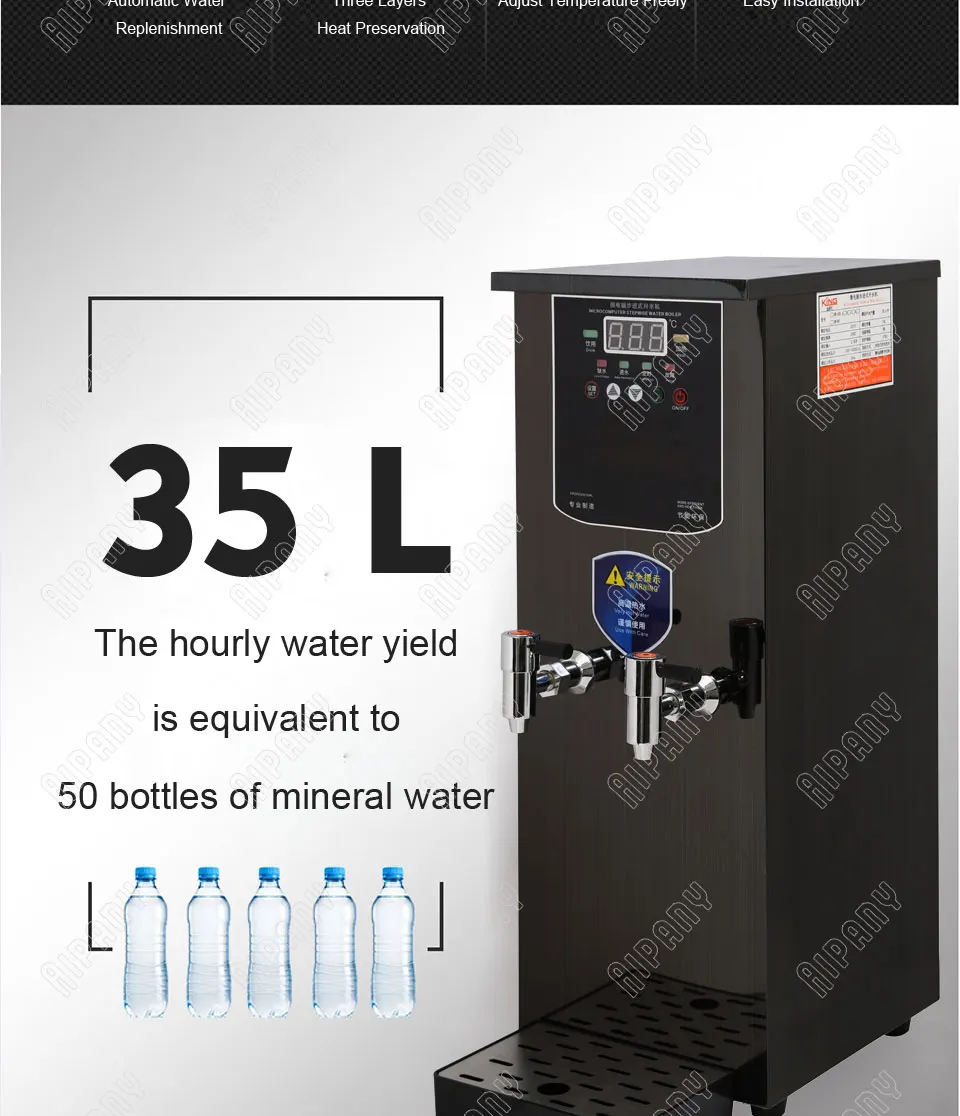 KW10SK коммерческий Электрический бойлер для воды 6L/10L/20L/30L кипячение воды машина из нержавеющей стали диспенсер для горячей воды